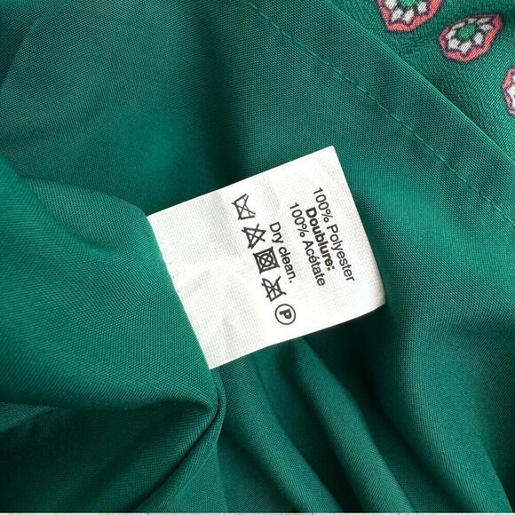 J CREW Factory Gallery Green Medallion Pink Paisley Preppy Shift A Line Dress 4 - Picture 6 of 7